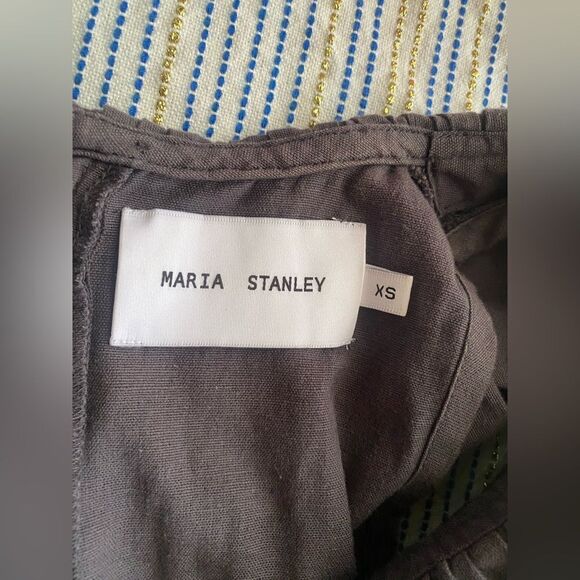 Maria Stanley Anthropologie Cascada Cropped Jumpsuit XS Grey - Picture 3 of 11